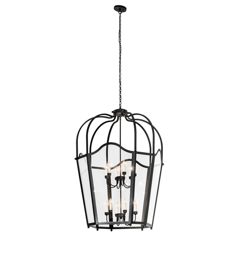 Meyda Tiffany 265266 12 Light Pendant, Textured Black