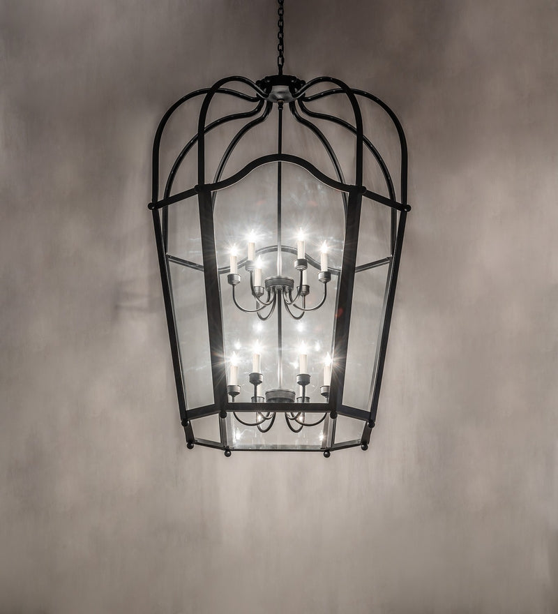 Meyda Tiffany 265266 12 Light Pendant, Textured Black