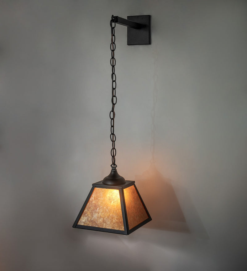 Meyda Tiffany 265716 One Light Wall Sconce, Textured Black