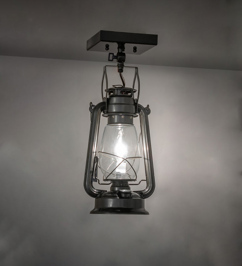 Meyda Tiffany 266368 One Light Flushmount, Exterior Oil Rubbed Bronze