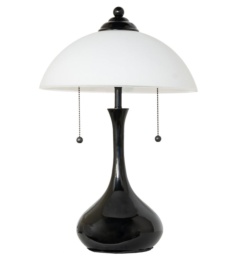 Meyda Tiffany 267243 Two Light Table Lamp, Black Metal