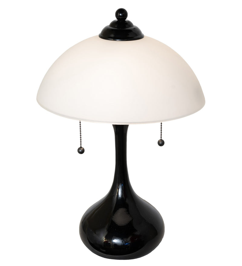 Meyda Tiffany 267243 Two Light Table Lamp, Black Metal
