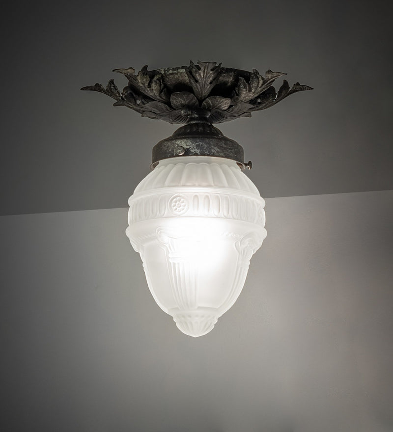 Meyda Tiffany 267262 One Light Flushmount, Pewter