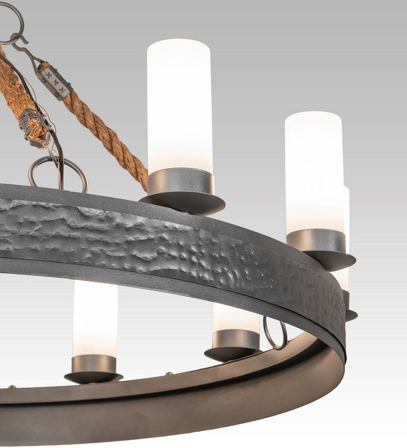 Meyda Tiffany 267366 12 Light Chandelier, Blackened Pewter