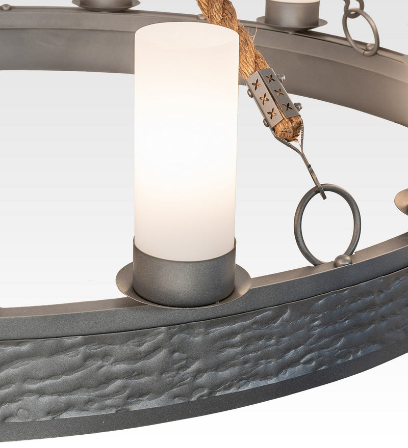 Meyda Tiffany 267366 12 Light Chandelier, Blackened Pewter