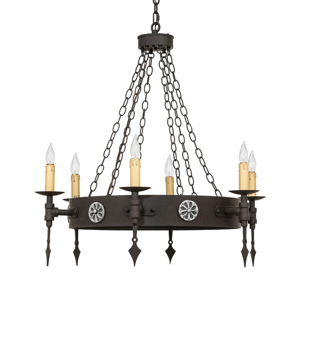 Meyda Tiffany 267502 Six Light Chandelier, Dark Roast