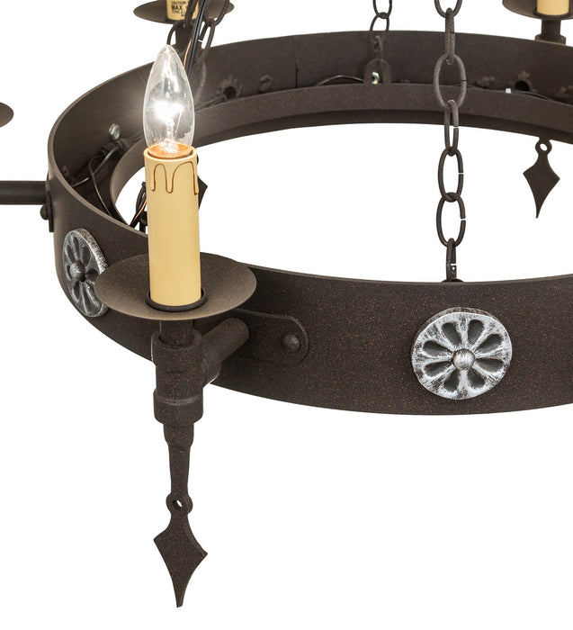 Meyda Tiffany 267502 Six Light Chandelier, Dark Roast