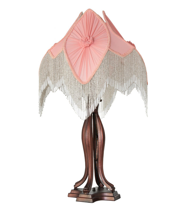 Meyda Tiffany 267681 Three Light Table Lamp, Mahogany Bronze