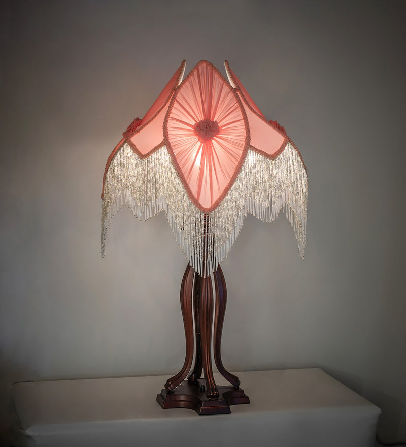 Meyda Tiffany 267681 Three Light Table Lamp, Mahogany Bronze