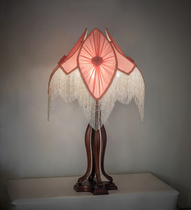 Meyda Tiffany 267681 Three Light Table Lamp, Mahogany Bronze