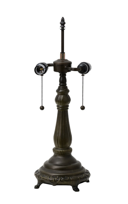 Meyda Tiffany 268098 Two Light Table Lamp, Mahogany Bronze