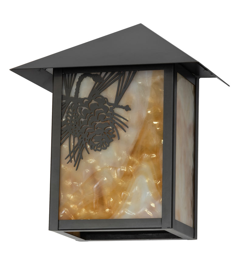 Meyda Tiffany 41235 One Light Wall Sconce, Craftsman Brown