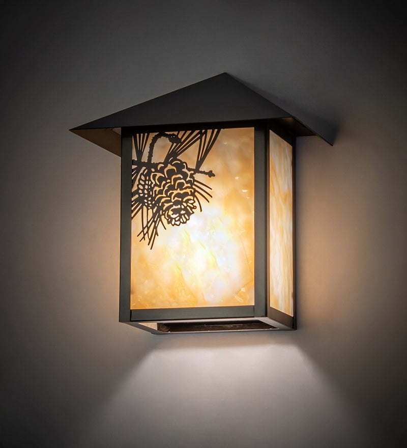 Meyda Tiffany 41235 One Light Wall Sconce, Craftsman Brown