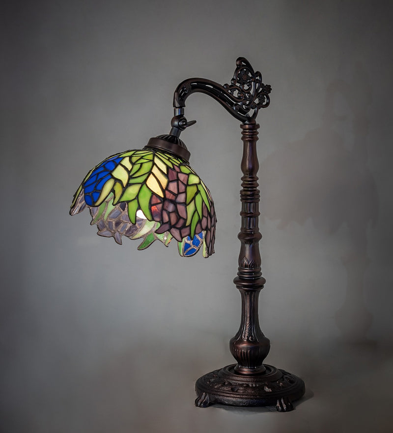 Meyda Tiffany 46564 One Light Desk Lamp, Mahogany Bronze