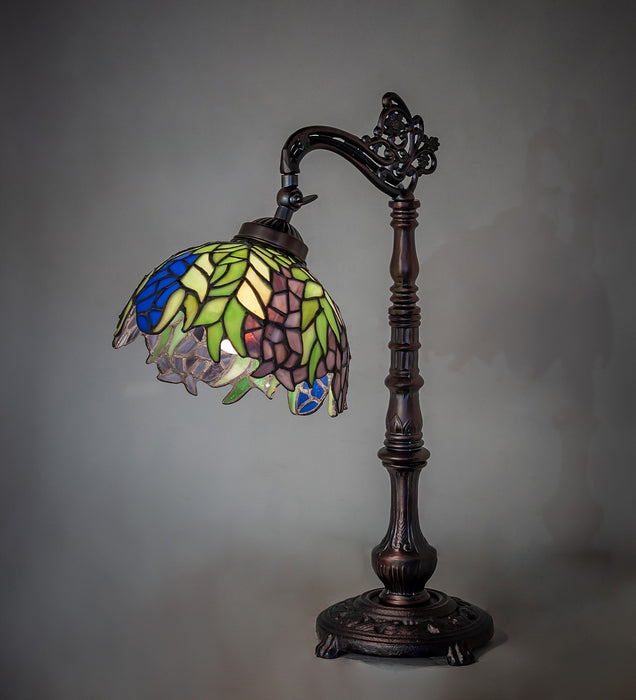 Meyda Tiffany 46564 One Light Desk Lamp, Mahogany Bronze