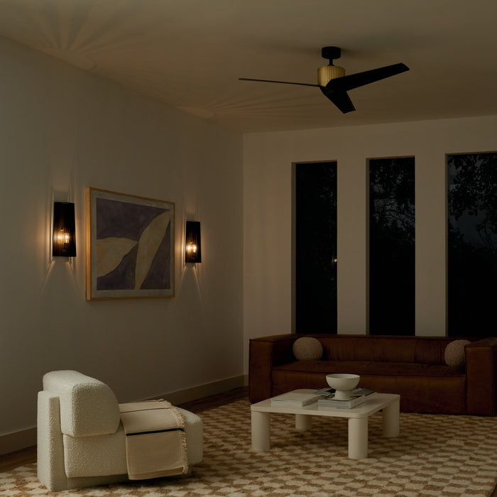 Kichler 330130NBR 56" Ceiling Fan, Natural Brass