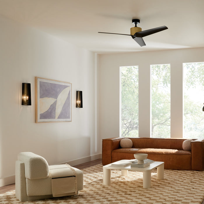 Kichler 330130NBR 56" Ceiling Fan, Natural Brass