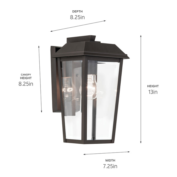Kichler 59118OZ One Light Outdoor Wall Mount, Olde Bronze