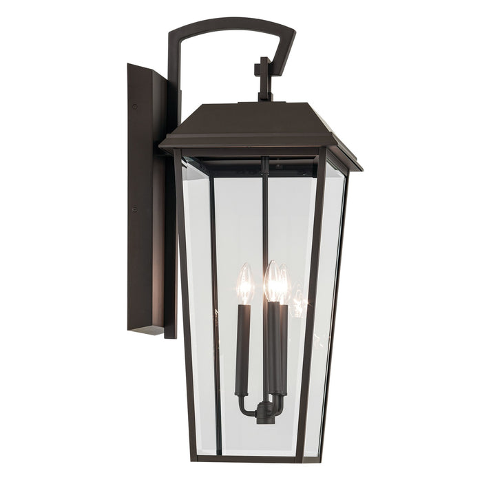 Kichler 59121OZ Three Light Outdoor Wall Mount, Olde Bronze