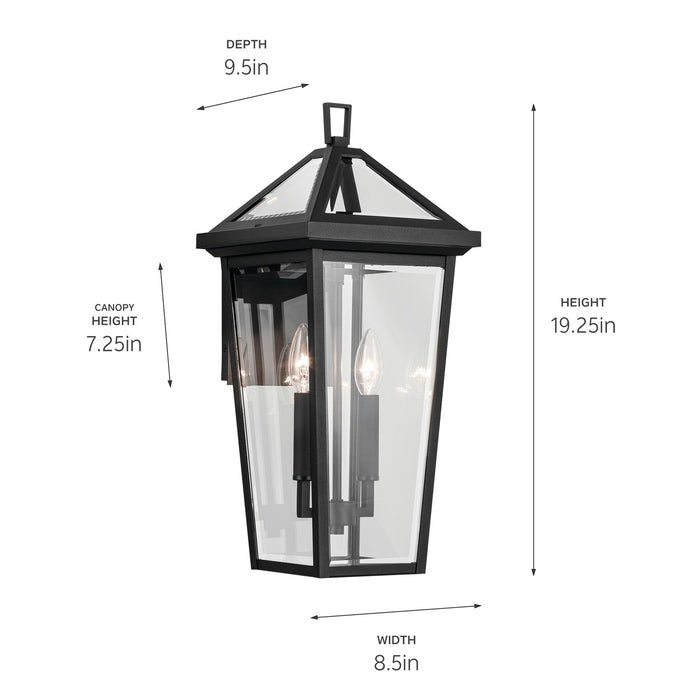 Kichler 59126BKT Two Light Outdoor Wall Mount, Textured Black