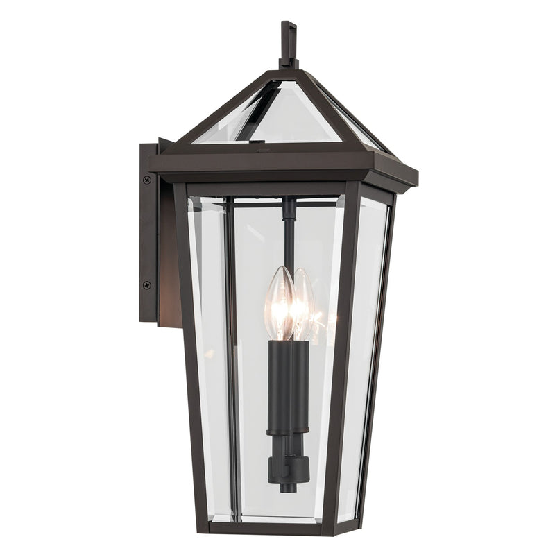 Kichler 59126OZ Two Light Outdoor Wall Mount, Olde Bronze