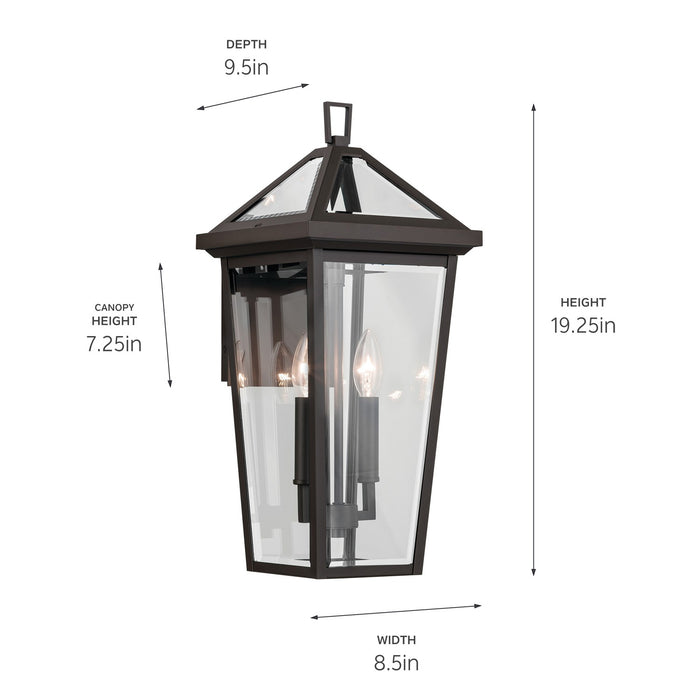 Kichler 59126OZ Two Light Outdoor Wall Mount, Olde Bronze
