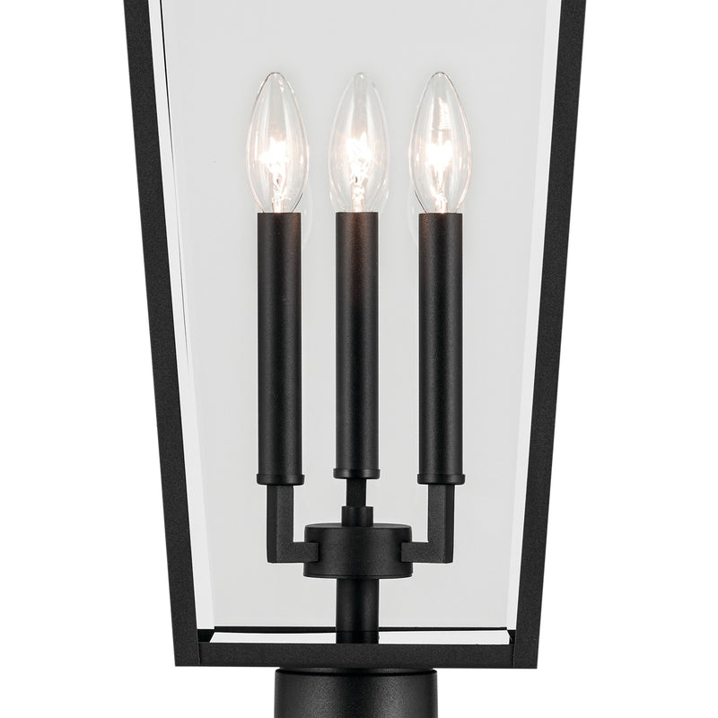 Kichler 59129BKT Three Light Outdoor Post Mount, Textured Black