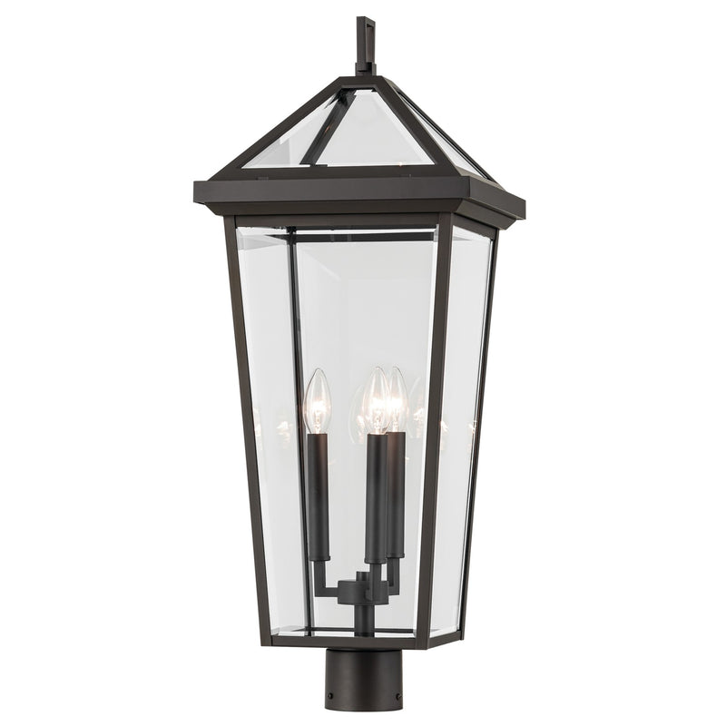 Kichler 59129OZ Three Light Outdoor Post Mount, Olde Bronze