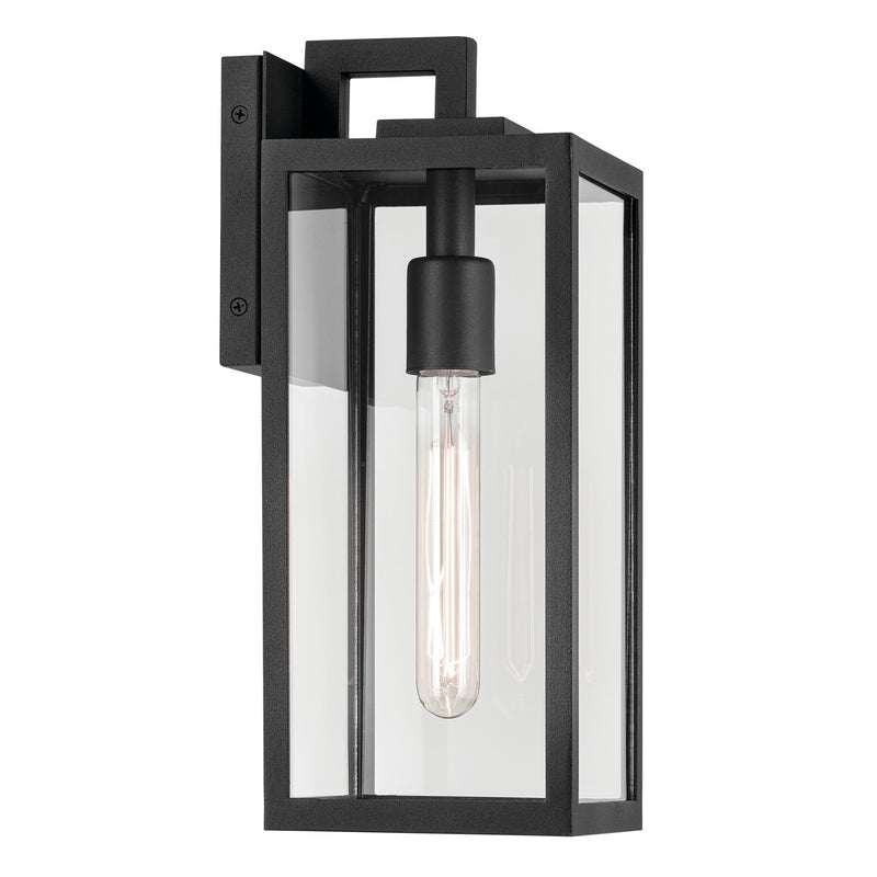 Kichler 59111BKT One Light Outdoor Wall Mount, Textured Black