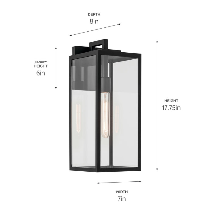 Kichler 59112BKT One Light Outdoor Wall Mount, Textured Black