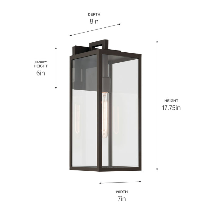 Kichler 59112OZ One Light Outdoor Wall Mount, Olde Bronze