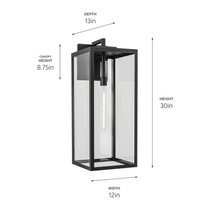 Kichler 59114BKT One Light Outdoor Wall Mount, Textured Black