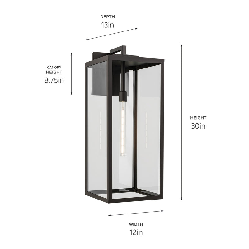 Kichler 59114OZ One Light Outdoor Wall Mount, Olde Bronze