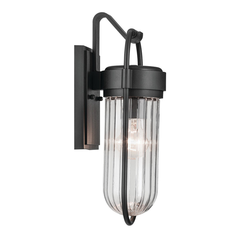 Kichler 59123BKT One Light Outdoor Wall Mount, Textured Black