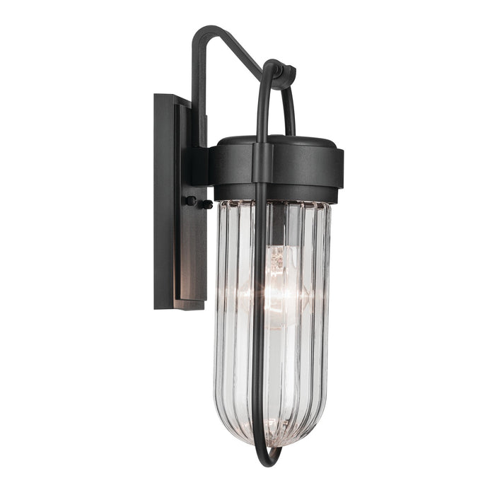 Kichler 59123BKT One Light Outdoor Wall Mount, Textured Black