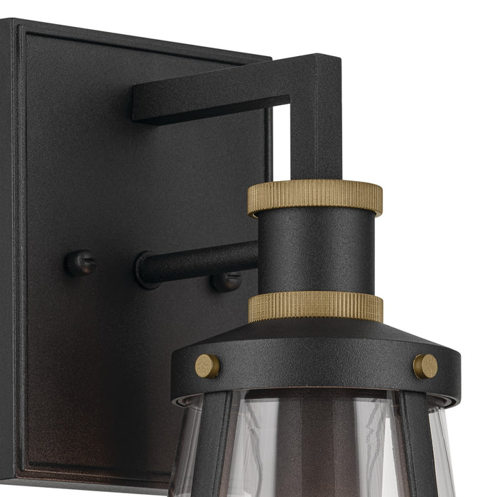 Kichler 59146BKT One Light Outdoor Wall Mount, Textured Black