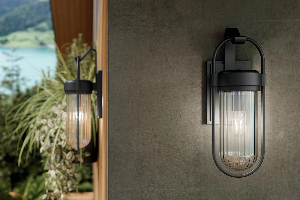 Kichler 59124BKT One Light Outdoor Wall Mount, Textured Black