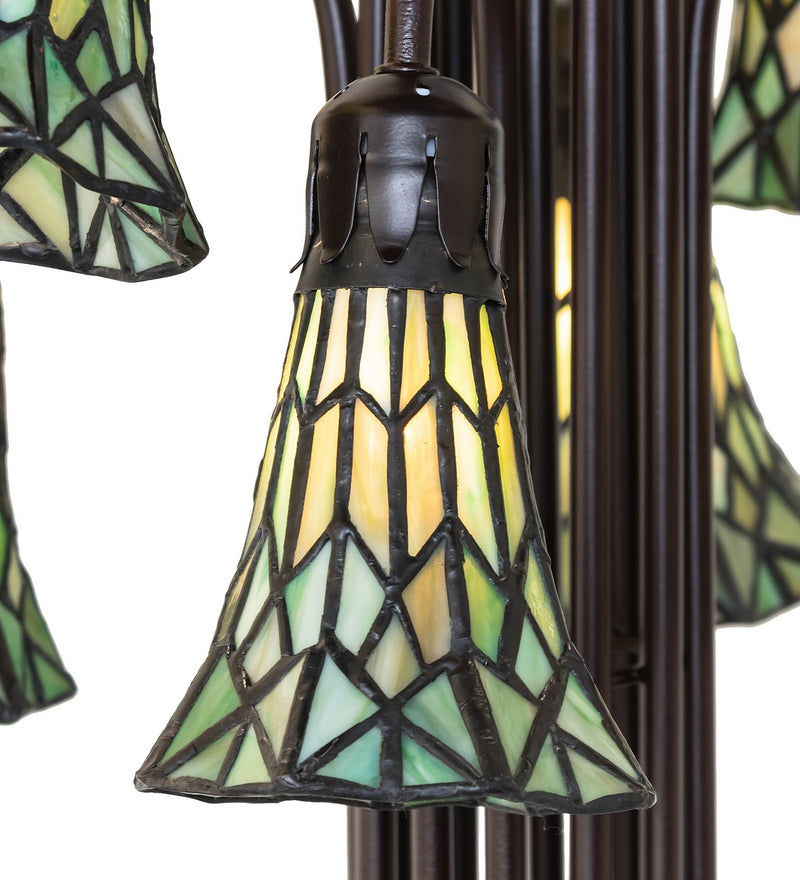Meyda Tiffany 251701 12 Light Floor Lamp, Mahogany Bronze