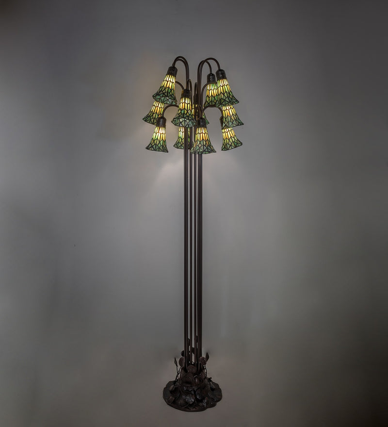 Meyda Tiffany 251701 12 Light Floor Lamp, Mahogany Bronze