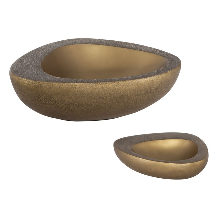 Uttermost 18081 Bowls, Set Of 2, Antique Brass