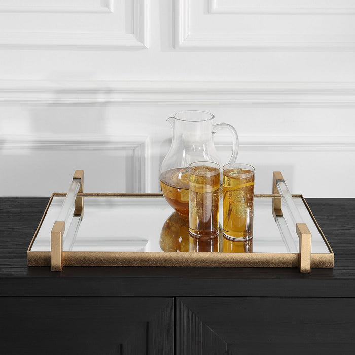 Uttermost 18083 Tray, Antiqued Gold Leaf