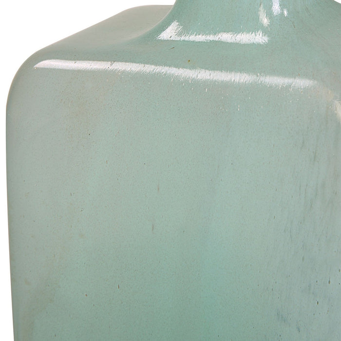 Uttermost 18096 Vases, Set Of 2, Aqua And Bronze