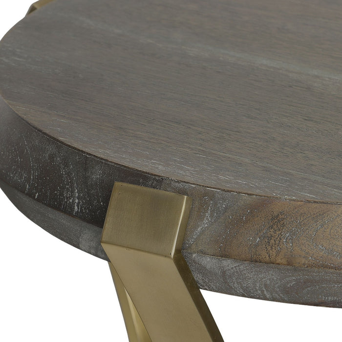 Uttermost 22940 Side Table, Brushed Brass