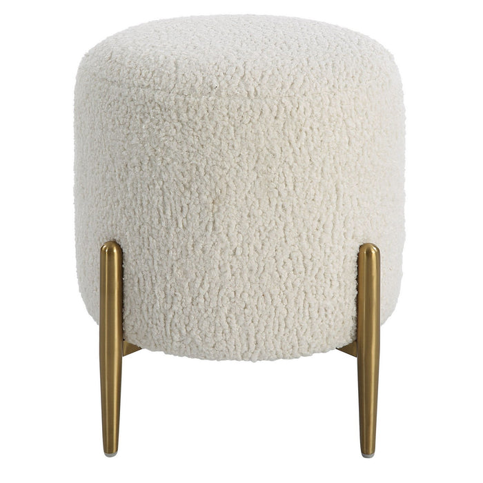 Uttermost 23821 Ottoman, Brushed Brass