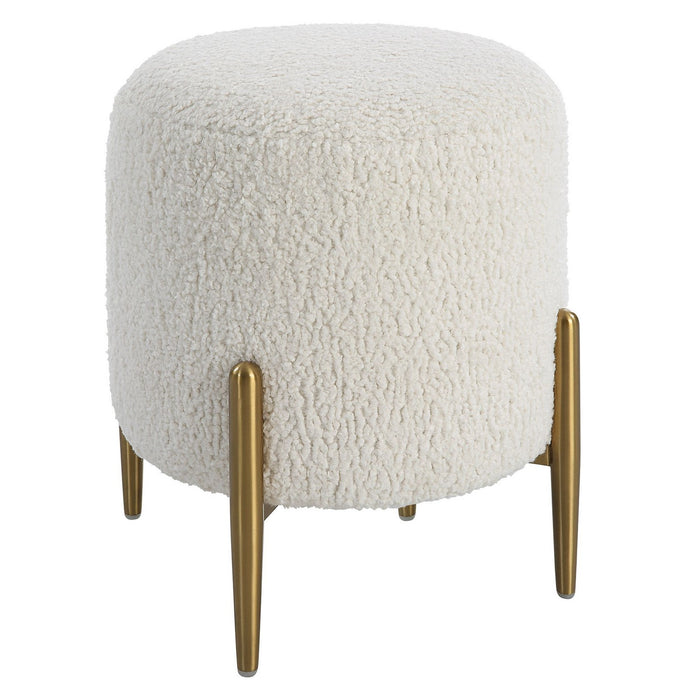 Uttermost 23821 Ottoman, Brushed Brass