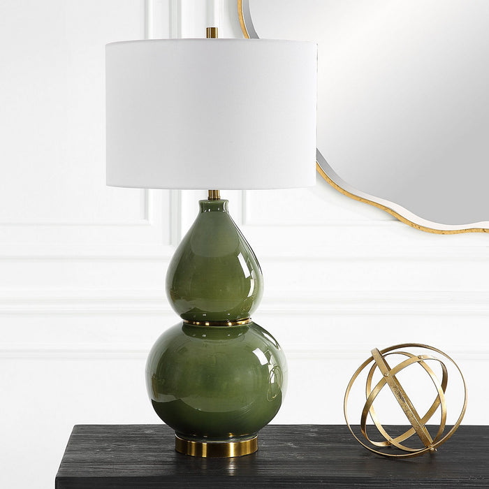Uttermost 30203-1 One Light Table Lamp, Antiqued Brass