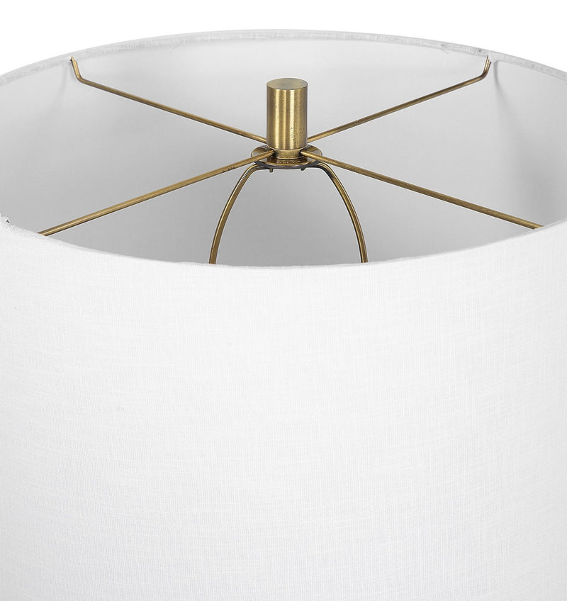 Uttermost 30221-1 One Light Table Lamp, Antiqued Brass