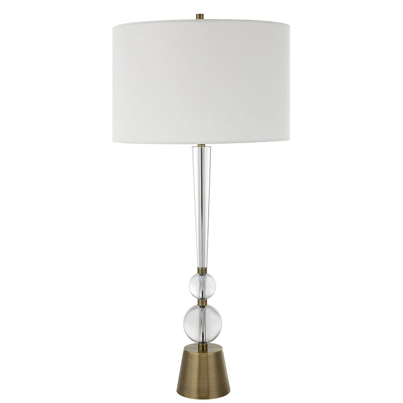 Uttermost 30233 One Light Table Lamp, Antiqued Brass