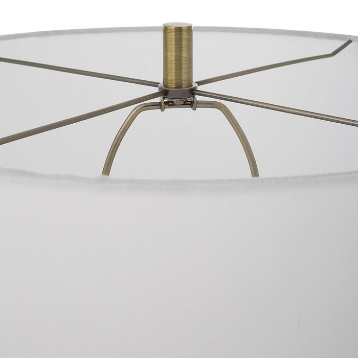 Uttermost 30233 One Light Table Lamp, Antiqued Brass
