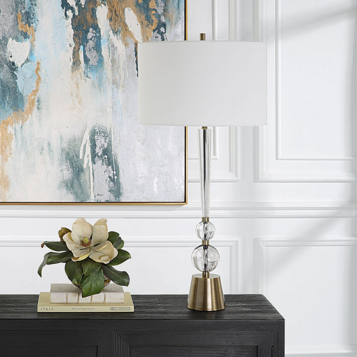 Uttermost 30233 One Light Table Lamp, Antiqued Brass